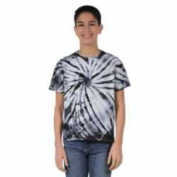 Dyenomite 20BCC Youth Contrast Cyclone Tie-Dyed T-Shirt