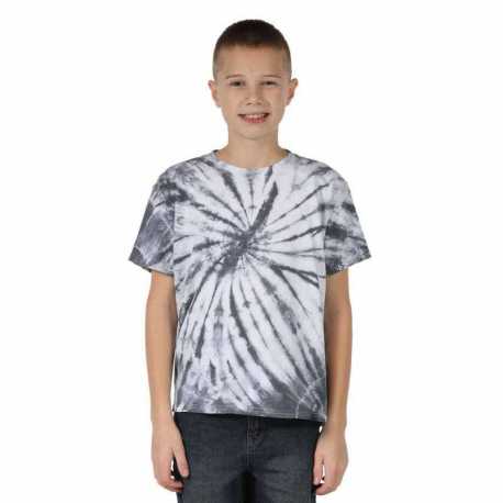 Dyenomite 20BCC Youth Contrast Cyclone Tie-Dyed T-Shirt