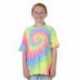 Dyenomite 20BMS Youth Multi-Color Spiral Tie-Dyed T-Shirt