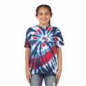 Dyenomite 20BTD Youth Rainbow Cut-Spiral Tie-Dyed T-Shirt