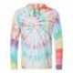 Dyenomite 430VR Tie-Dyed Long Sleeve Hooded T-Shirt