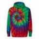 Dyenomite 854MS Multi-Color Spiral Tie-Dyed Hooded Sweatshirt