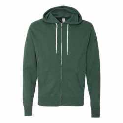 Independent Trading Co. AFX90UNZ Lightweight Full-Zip Hooded Sweatshirt