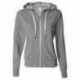 Independent Trading Co. PRM90HTZ Heathered French Terry Full-Zip Hooded Sweatshirt