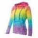 MV Sport W1162 Women's Courtney Burnout V-Notch Hooded Sweatshirt