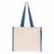 Q-Tees Q1100 14L Tote with Contrast-Color Handles