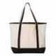 Q-Tees Q1500 34.6L Large Canvas Deluxe Tote