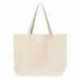 Q-Tees Q1500 34.6L Large Canvas Deluxe Tote