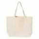 Q-Tees Q1500 34.6L Large Canvas Deluxe Tote