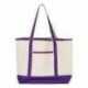 Q-Tees Q1500 34.6L Large Canvas Deluxe Tote