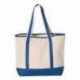 Q-Tees Q1500 34.6L Large Canvas Deluxe Tote