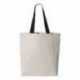 Q-Tees Q4400 11L Canvas Tote with Contrast-Color Handles