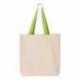 Q-Tees Q4400 11L Canvas Tote with Contrast-Color Handles