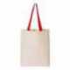 Q-Tees Q4400 11L Canvas Tote with Contrast-Color Handles