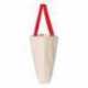 Q-Tees Q4400 11L Canvas Tote with Contrast-Color Handles