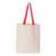 Q-Tees Q4400 11L Canvas Tote with Contrast-Color Handles