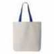 Q-Tees Q4400 11L Canvas Tote with Contrast-Color Handles