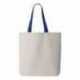 Q-Tees Q4400 11L Canvas Tote with Contrast-Color Handles