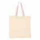 Q-Tees QTB6000 Economical Tote with Contrast-Color Handles