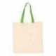 Q-Tees QTB6000 Economical Tote with Contrast-Color Handles