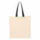 Q-Tees QTB6000 Economical Tote with Contrast-Color Handles