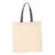 Q-Tees QTB6000 Economical Tote with Contrast-Color Handles