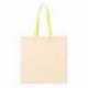 Q-Tees QTB6000 Economical Tote with Contrast-Color Handles