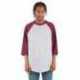 Shaka Wear SHRAG Adult Three-Quarter Sleeve Raglan T-Shirt