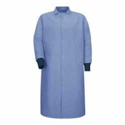 Red Kap KS60 Gripper-Front Pocketless Butcher Coat With Knit Cuffs