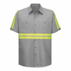 Red Kap SC40E Enhanced Visibility Short Sleeve Cotton Work Shirt