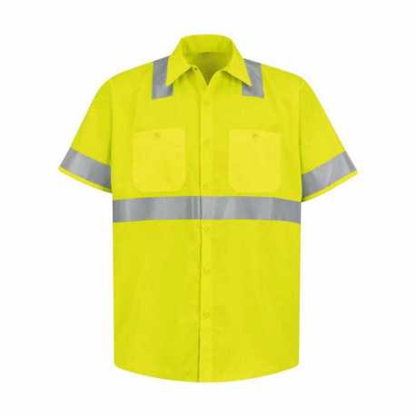 Red Kap SS24HV High Visibility Safety Short Sleeve Work Shirt