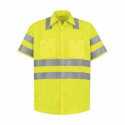 Red Kap SS24HVT High Visibility Safety Short Sleeve Work Shirt - Tall Sizes