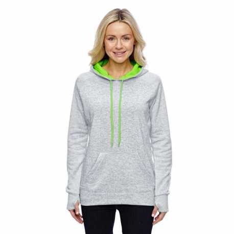 J America JA8616 Ladies Cosmic Contrast Fleece Hooded Sweatshirt