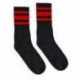 SOCCO SC100 USA-Made Striped Crew Socks