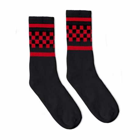 SOCCO SC300 USA-Made Checkered Crew Socks