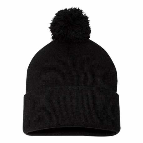 Sportsman SP15 12" Pom-Pom Cuffed Beanie