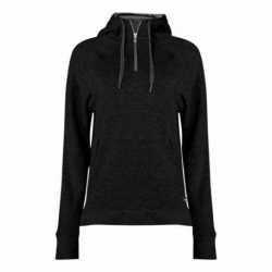 Badger 1051 FitFlex Women's French Terry Hooded Quarter-Zip