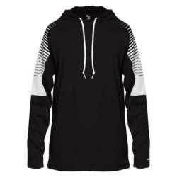 Badger 4211 Lineup Hooded Long Sleeve T-Shirt