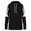 Badger 4211 Lineup Hooded Long Sleeve T-Shirt