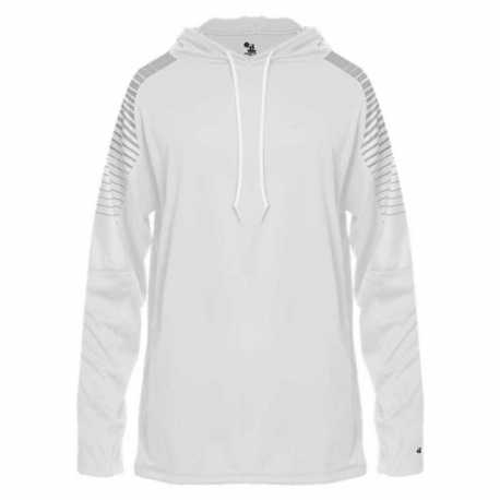 Badger 4211 Lineup Hooded Long Sleeve T-Shirt