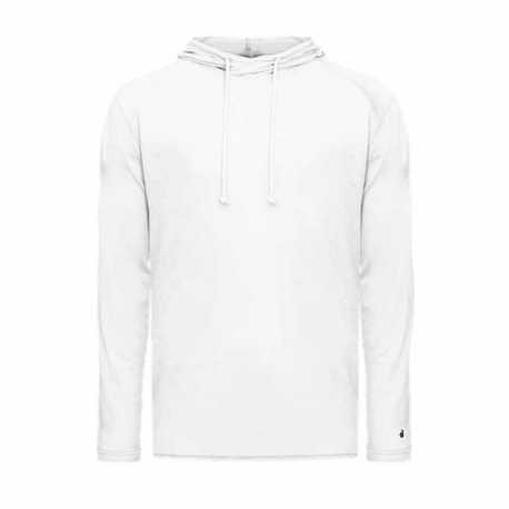 Badger 4905 Tri-Blend Surplice Hooded Long Sleeve T-Shirt