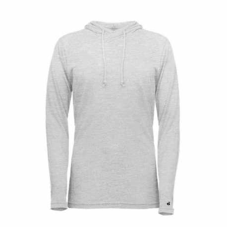 Badger 4965 Women's Tri-Blend Surplice Long Sleeve Hooded T-Shirt