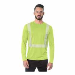 Bayside 3740 USA-Made Hi-Visibility Long Sleeve Performance T-Shirt - Segmented Tape