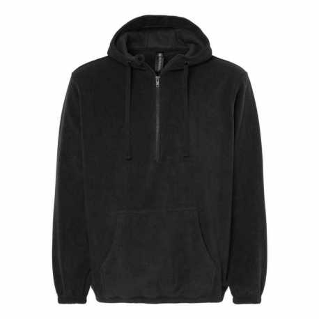 Burnside 3600 Polar Fleece Quarter-Zip Hooded Pullover