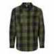 Burnside 8219 Snap Front Long Sleeve Plaid Flannel Shirt