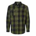 Burnside 8219 Snap Front Long Sleeve Plaid Flannel Shirt