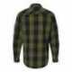 Burnside 8219 Snap Front Long Sleeve Plaid Flannel Shirt