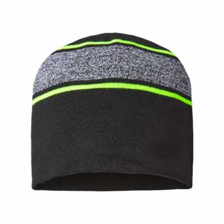 CAP AMERICA RKV9 USA-Made Variegated Striped Beanie