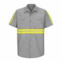 Red Kap SP24E Enhanced Visibility Industrial Work Shirt