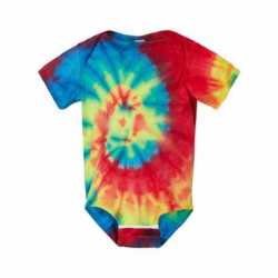 Dyenomite 340MS Infant Spiral Tie-Dyed Onesie